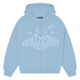 Broken Planet Market Sky Blue Zip Up Hoodie Sky Blue