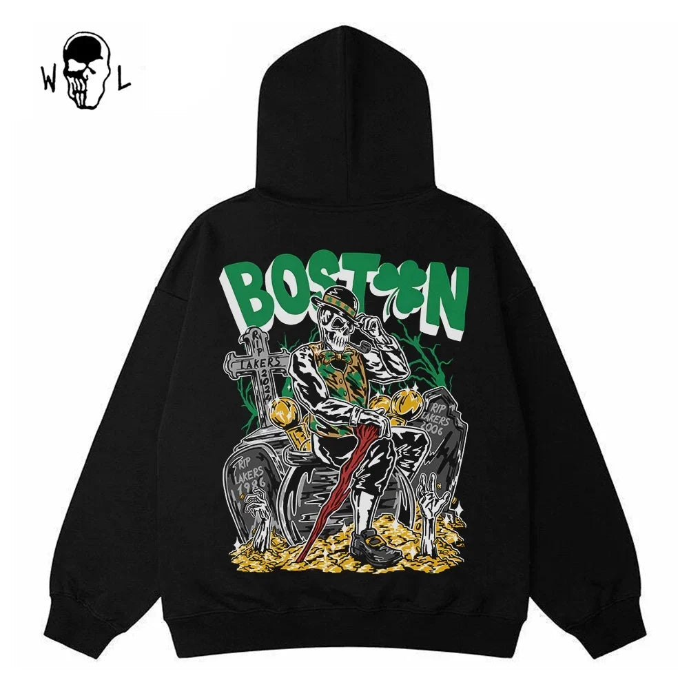 Warren Lotas Boston Leprechaun Gold Hoodie - Black